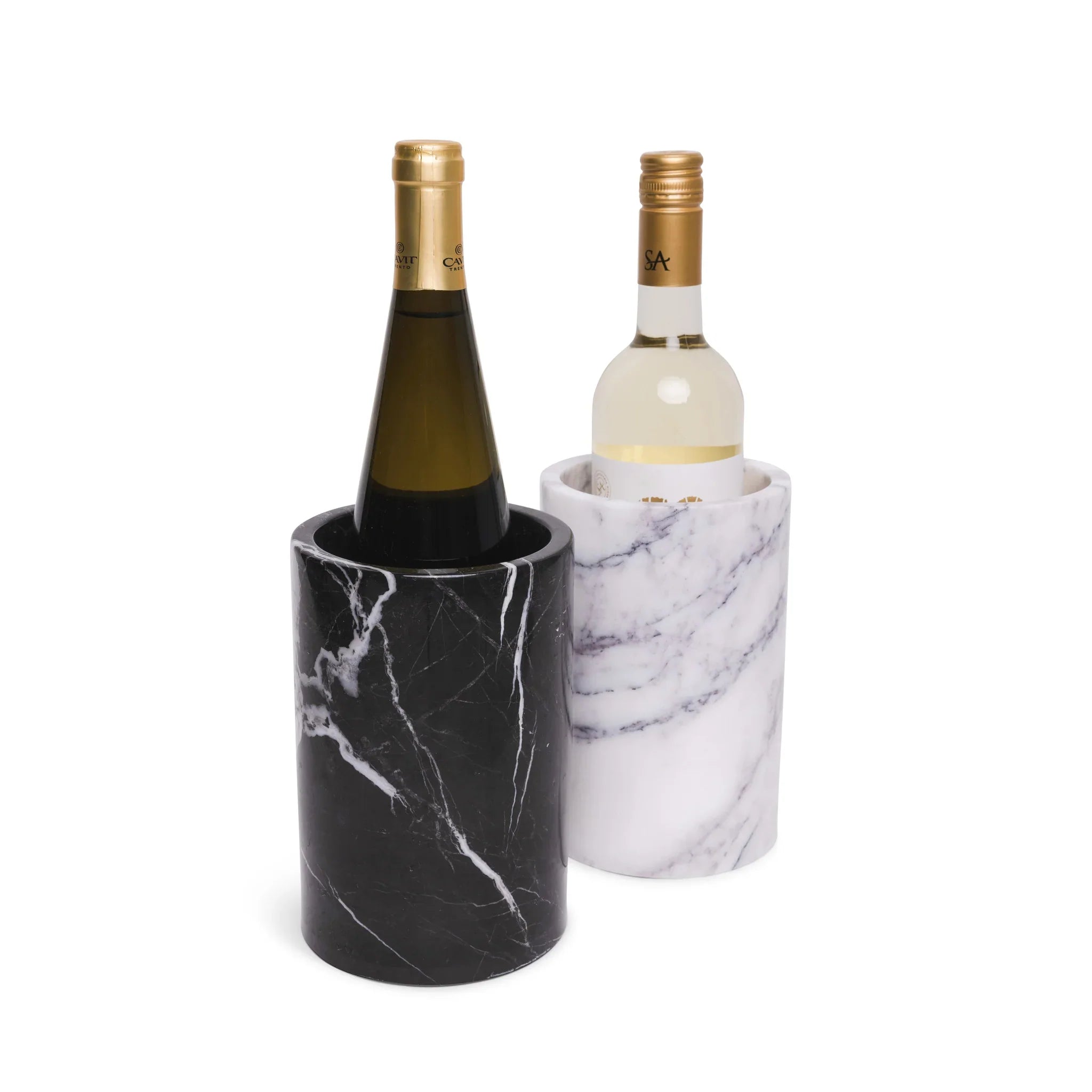 Marmor Vase/Weinkühler Weiß Ø12×18 cm