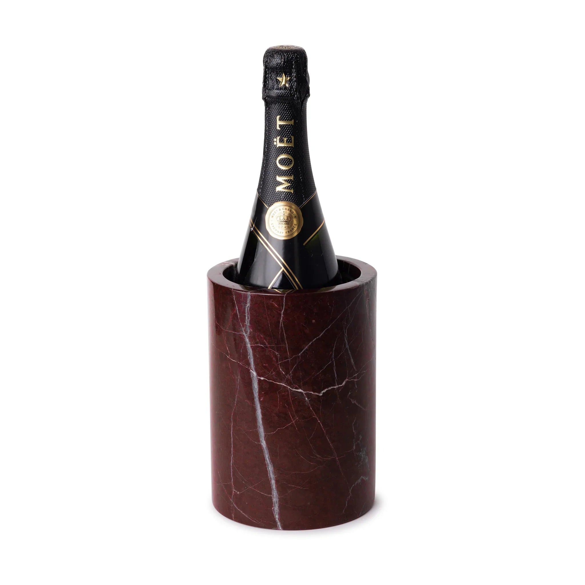 Marmor Vase/Weinkühler Rot Ø12×18 cm