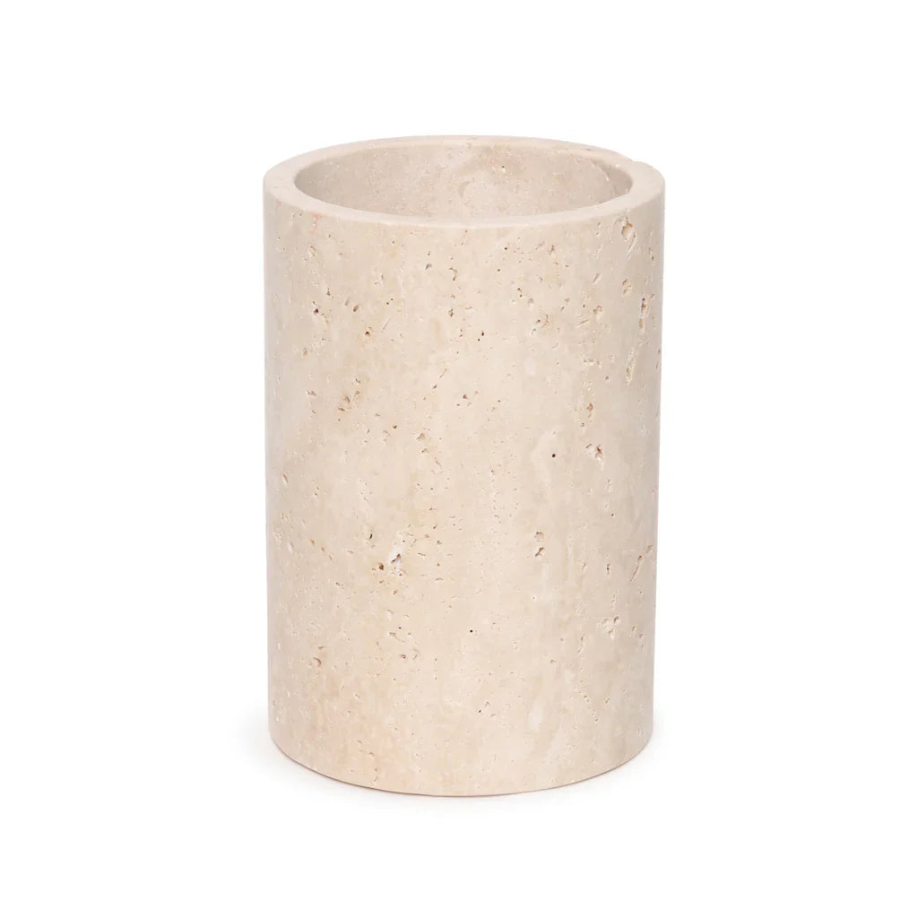 Travertin Vase/Weinkühler Ø12×18 cm