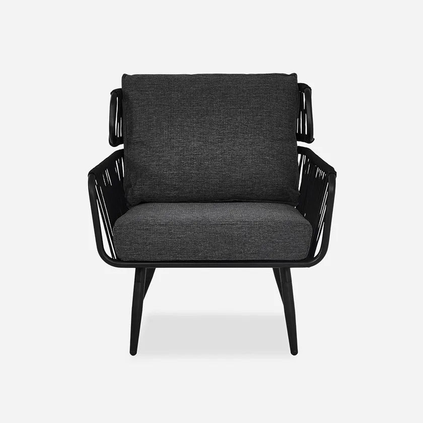 Greta Loungesessel, Grau & Schwarz