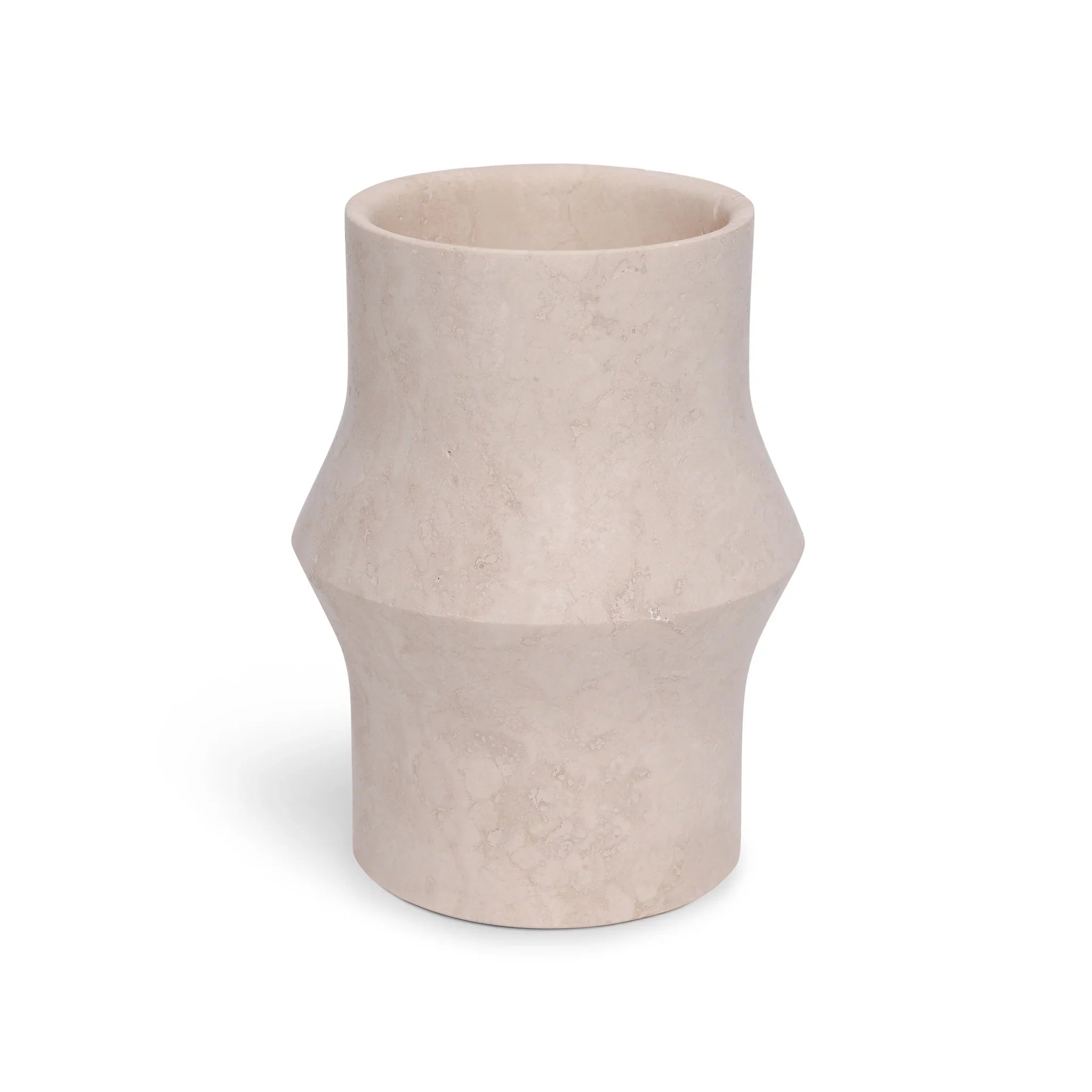 Travertine design vaas Ø12x20cm