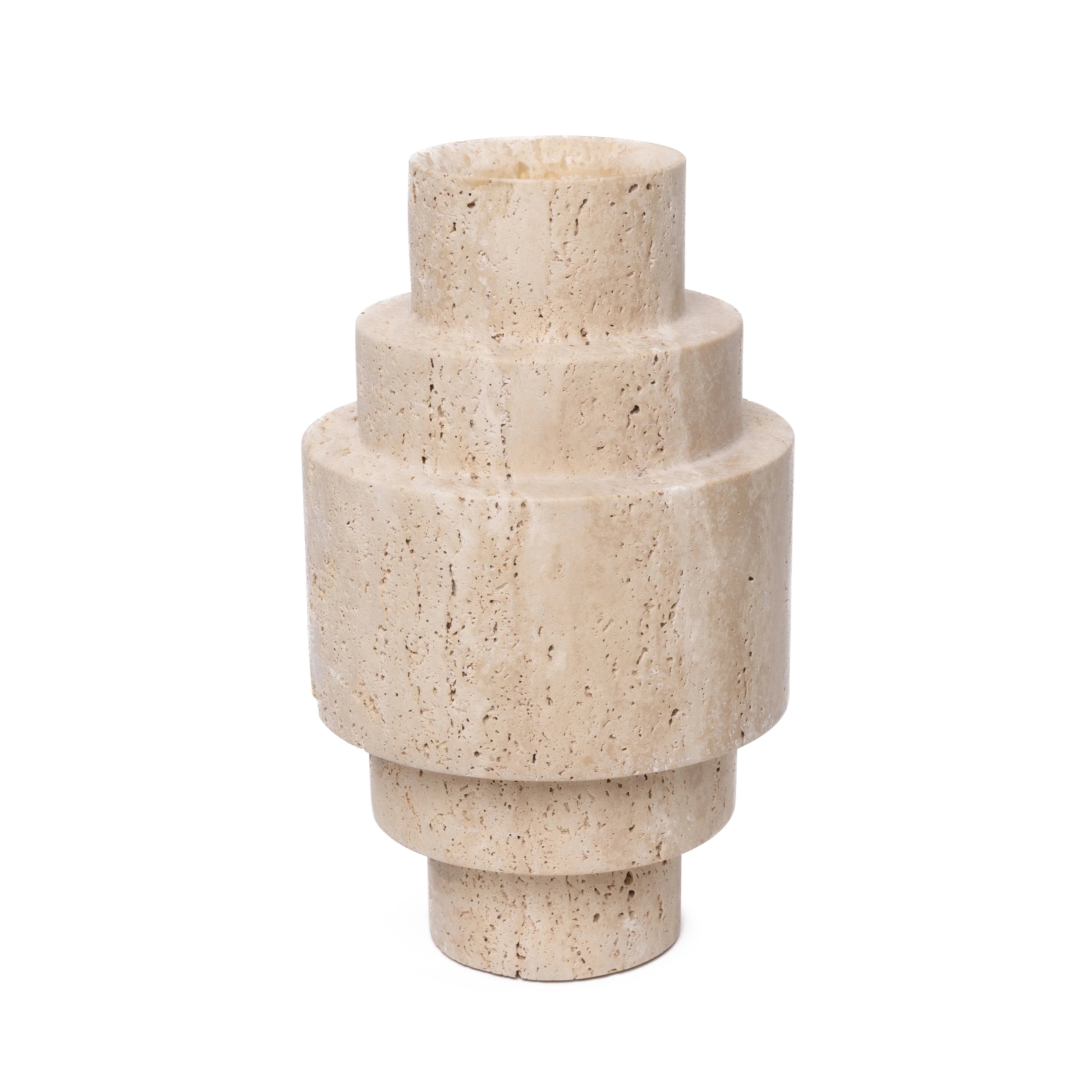 Travertin Vase Agano L