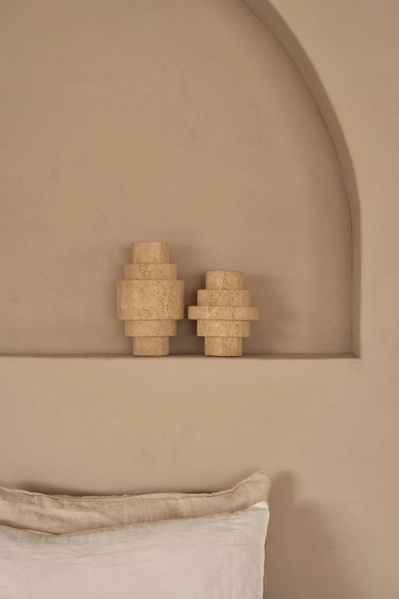 Travertin Vase Agano L