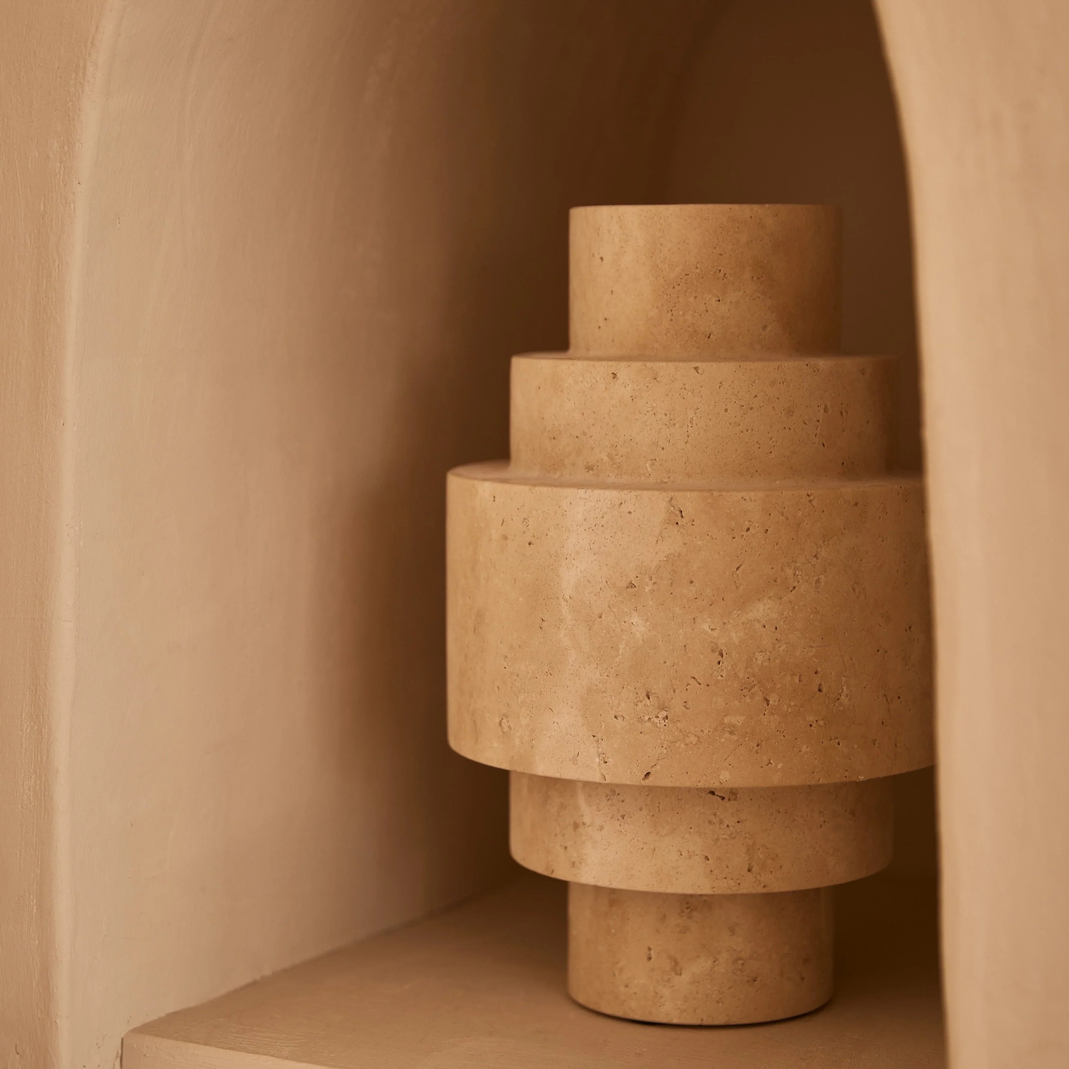 Travertin Vase Agano L
